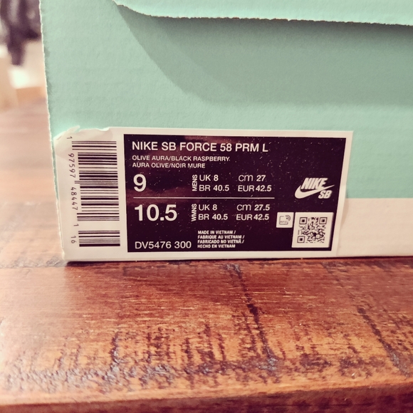 Nike | SB Force 58 Premium (DV5476-300) | Olive Aura & Black Raspberry - Picture 6 of 9